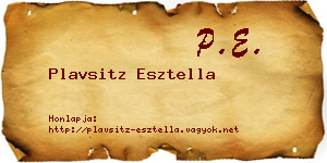 Plavsitz Esztella névjegykártya